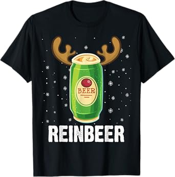 Funny Christmas Reindeer Beer Pun Xmas T-Shirt