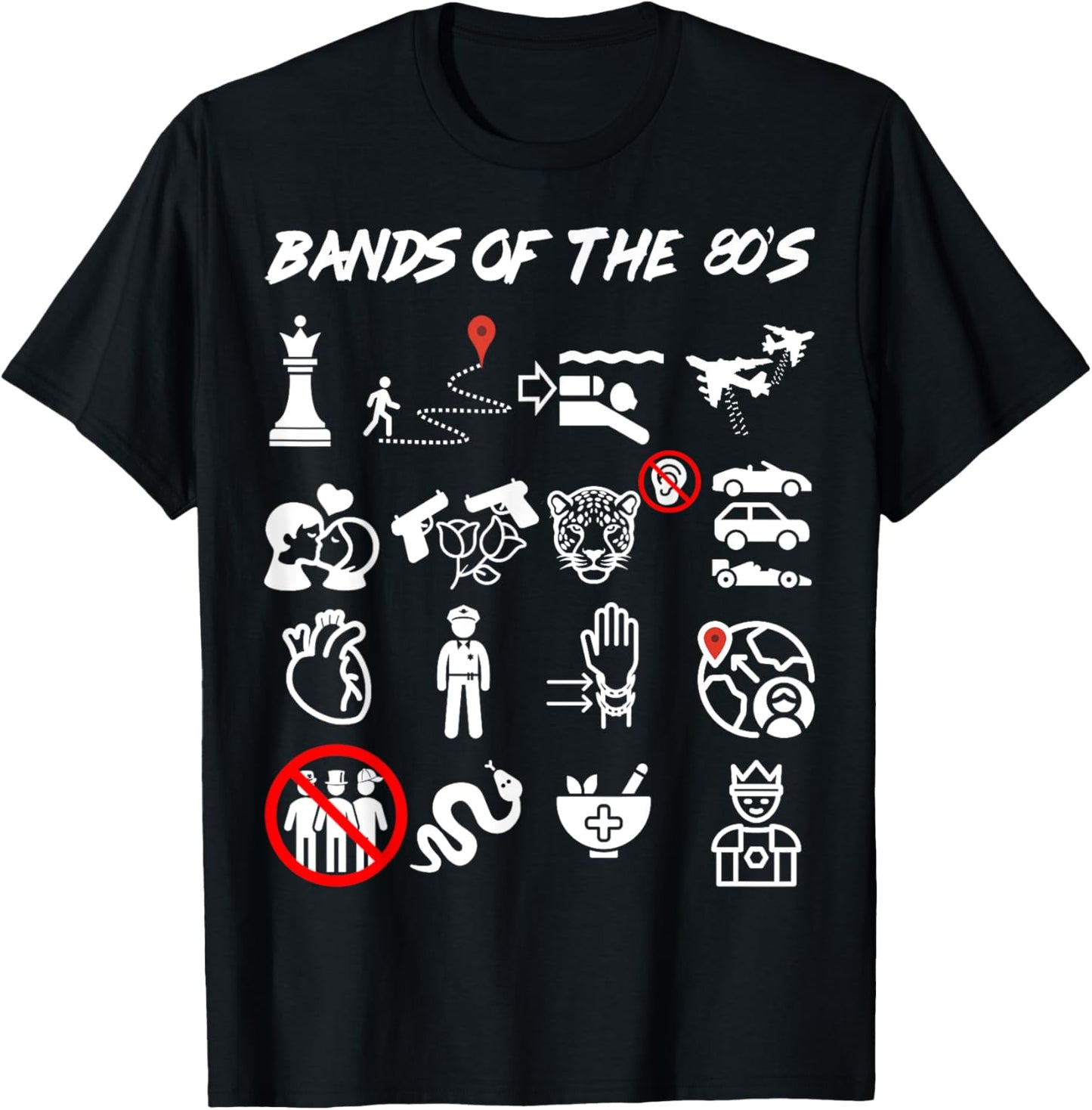 Iconic 80s Pop Rock Band Nerd Tee Funny Music Graphic by TeeBrew