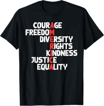 Protest America Courage Freedom Rights Resist Men Women Kids T-Shirt