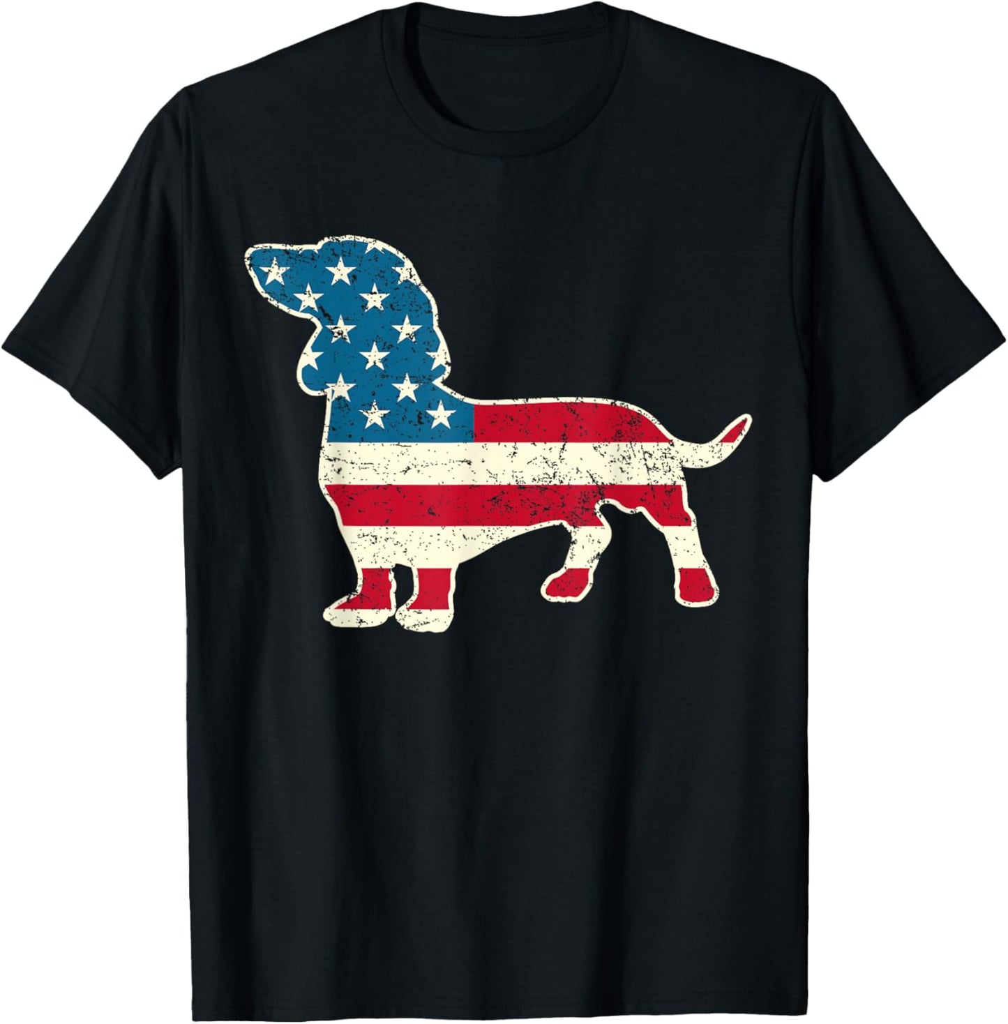 Dachshund 4th of July American Flag Dog Lovers Men Women USA T-Shirt