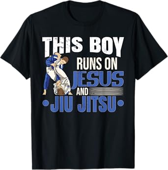 This Boy Runs On Jesus And Jiu Jitsu T-Shirt