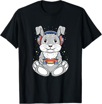 Happy Easter Day Bunny Funny Boys Girls Kids Gamer T-Shirt