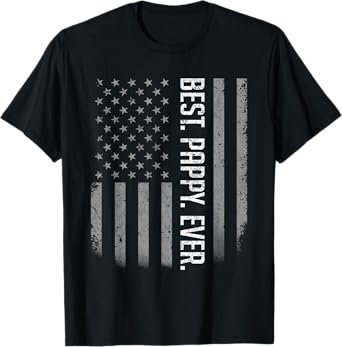 Best Pappy Ever US American Flag Shirt Gift For Father's Day Men T-Shirt