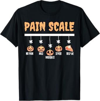 Spooky Pumpkin Pain Scale Trauma Nurse Triage Halloween Fall T-Shirt