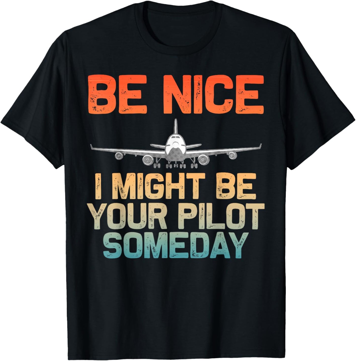 Funny Pilot Art For Men Women Kids Aviation Airplane Pilot T-Shirt