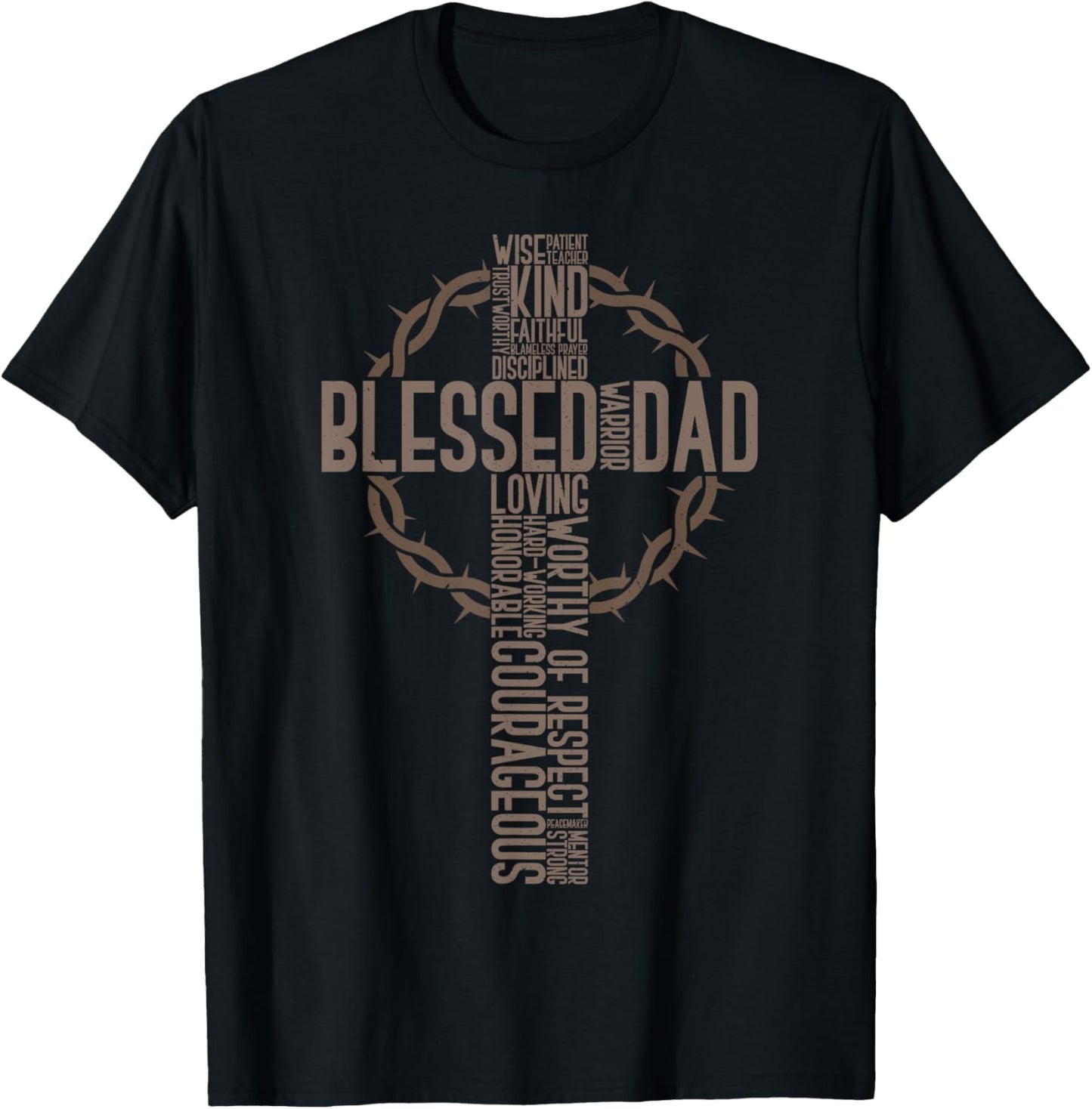 Blessed Dad Christian Husband Daddy Happy Father's Day Retro T-Shirt