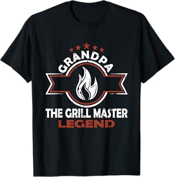 Mens Grandpa the Grillmaster Legend T-Shirt