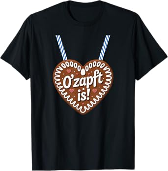 Ozapft is Gingerbread Heart German T-Shirt