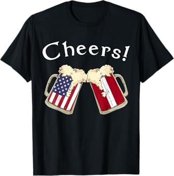 American Latvian Patriot US Flag Beer Drinks Latvia Grown T-Shirt