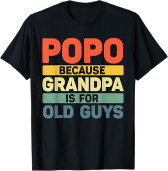 Popo Design For Grandpa From Grandkids Father's Day Popo T-Shirt