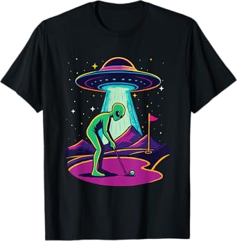 Ufo Aliens Golf - Golf Lover Golfer Golfing T-Shirt