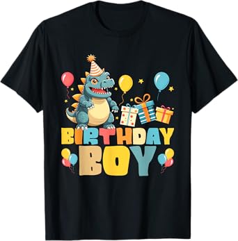 Birthday Boy Japanese Monster Kaiju Bday Party Kids Boys T-Shirt