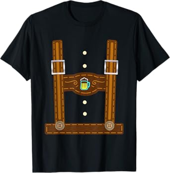 Lederhosen Costume Oktoberfest Gift Men German Beer Festival T-Shirt