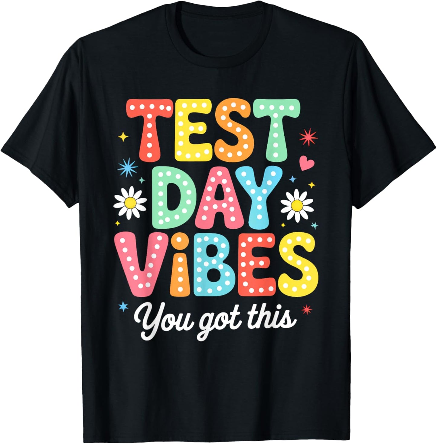Test Day Vibes Groovy Testing Day Teacher Student Exam Kids T-shirt by TeeBrew