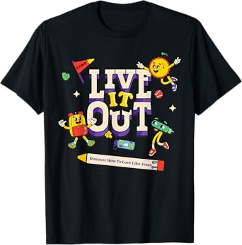 Live It Out Love Like Jesus VBS 2025 Christian Camping T-Shirt