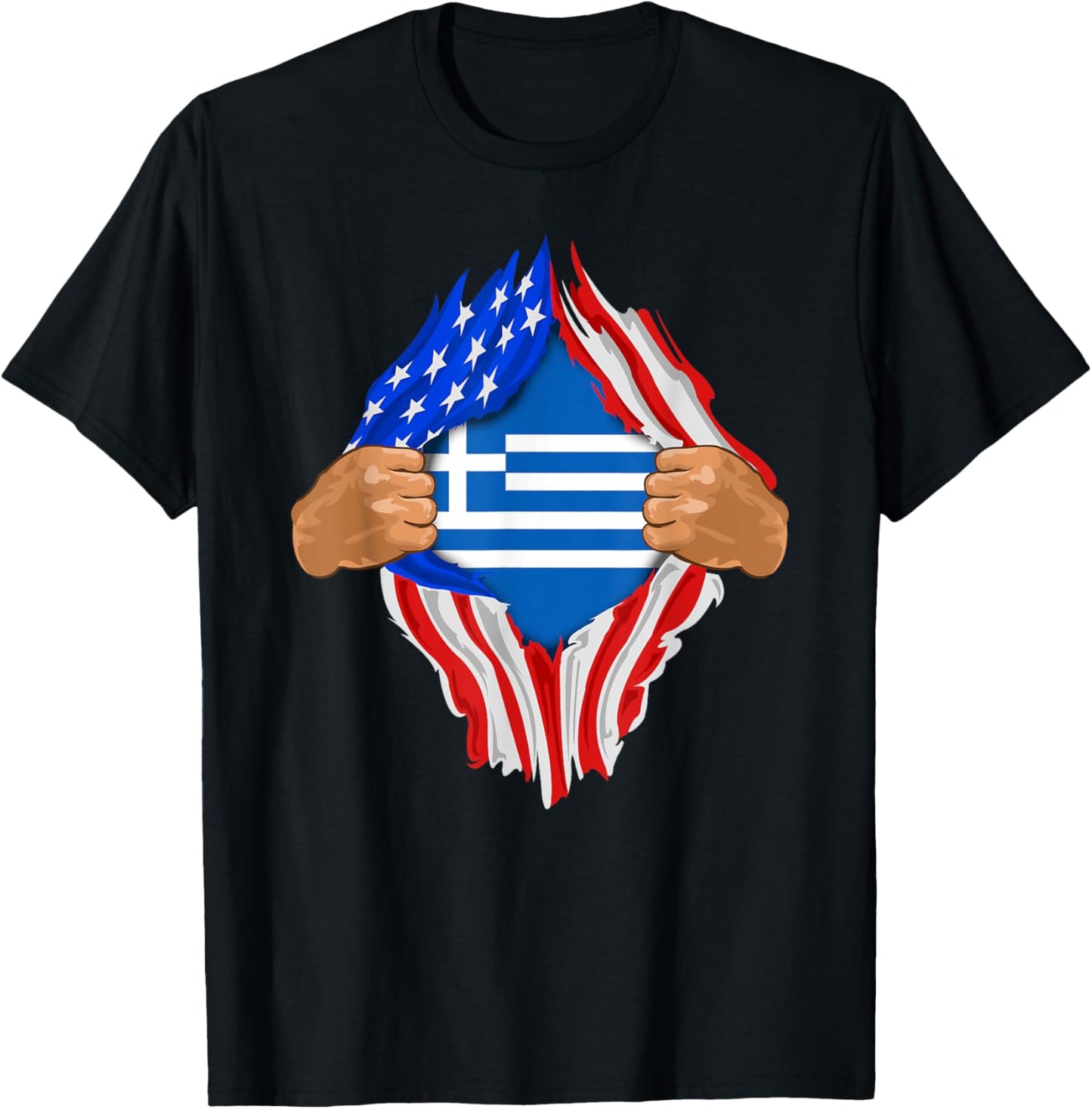 Greek Blood Inside Me T-Shirt | Greece Flag Gift T-Shirt