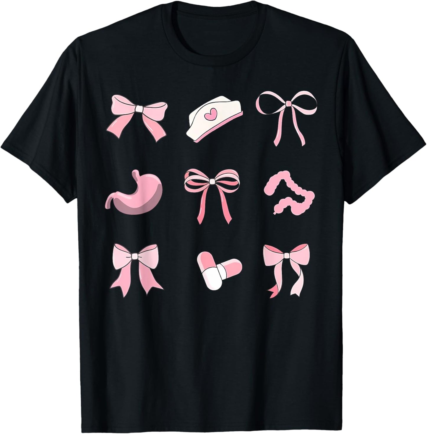 Pink Coquette Bow Endoscopy Nurse Gi Colon Gastrointestinal T-Shirt