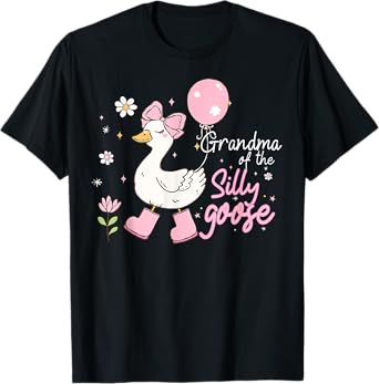 Grandma of the Silly Goose 1st Birthday Family Matching T-Shirt
