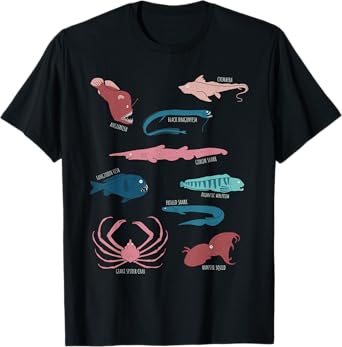 Creatures Of Deep Sea Collection Cute Marine Biologists T-Shirt