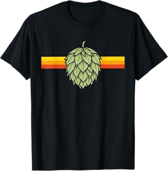Retro Hops Lover Vintage Eighties Vibe Beer Graphic T-Shirt