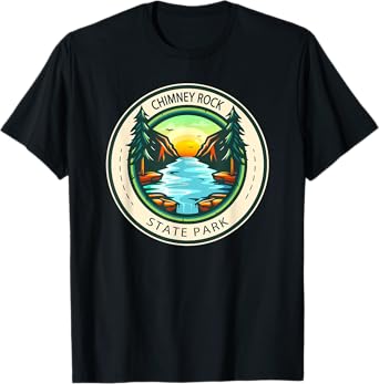 Chimney Rock State Park North Carolina Badge Vintage T-Shirt