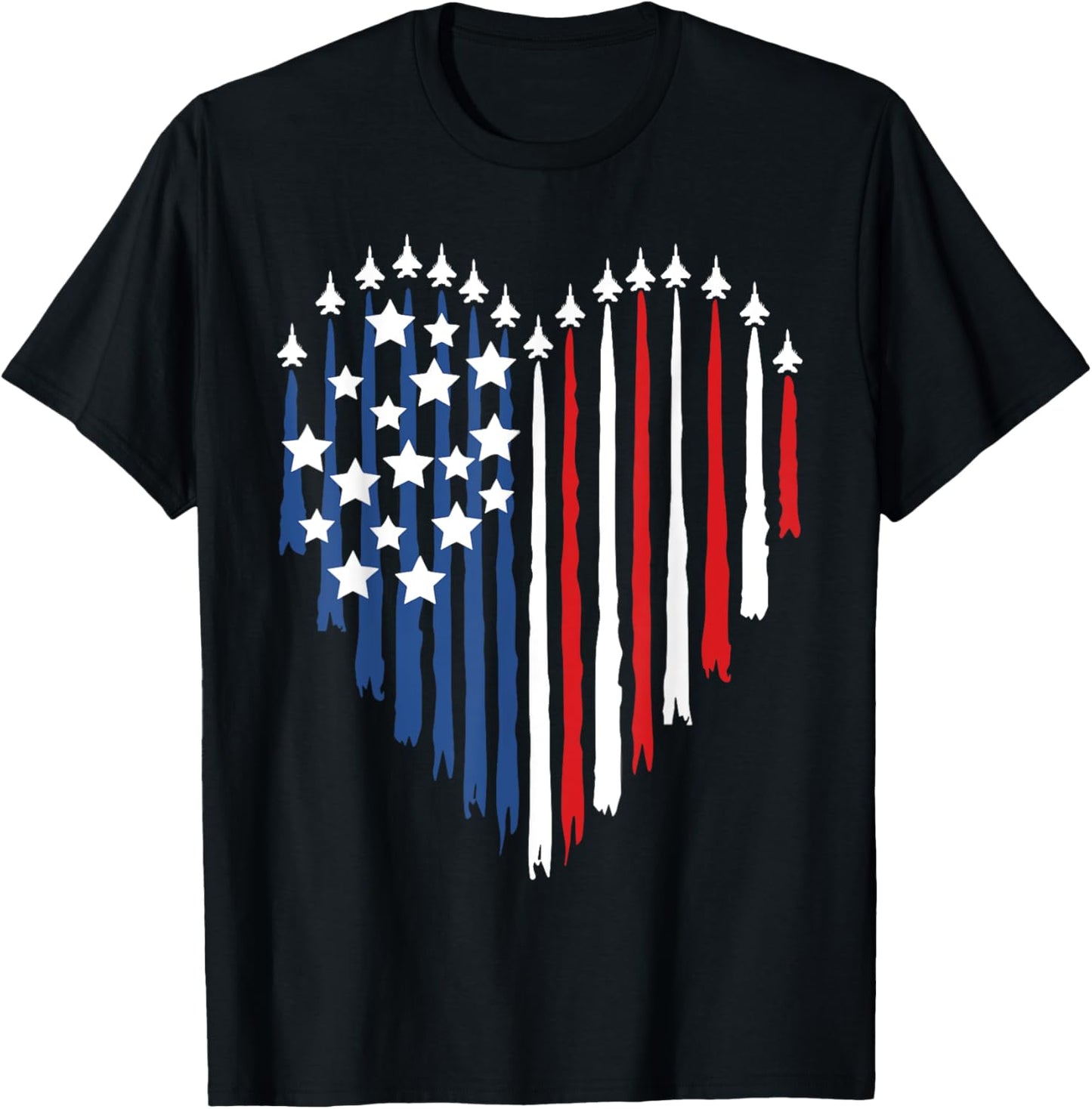 4th Of July Jet American Flag Patriotic Usa For Men Boys T-shirt