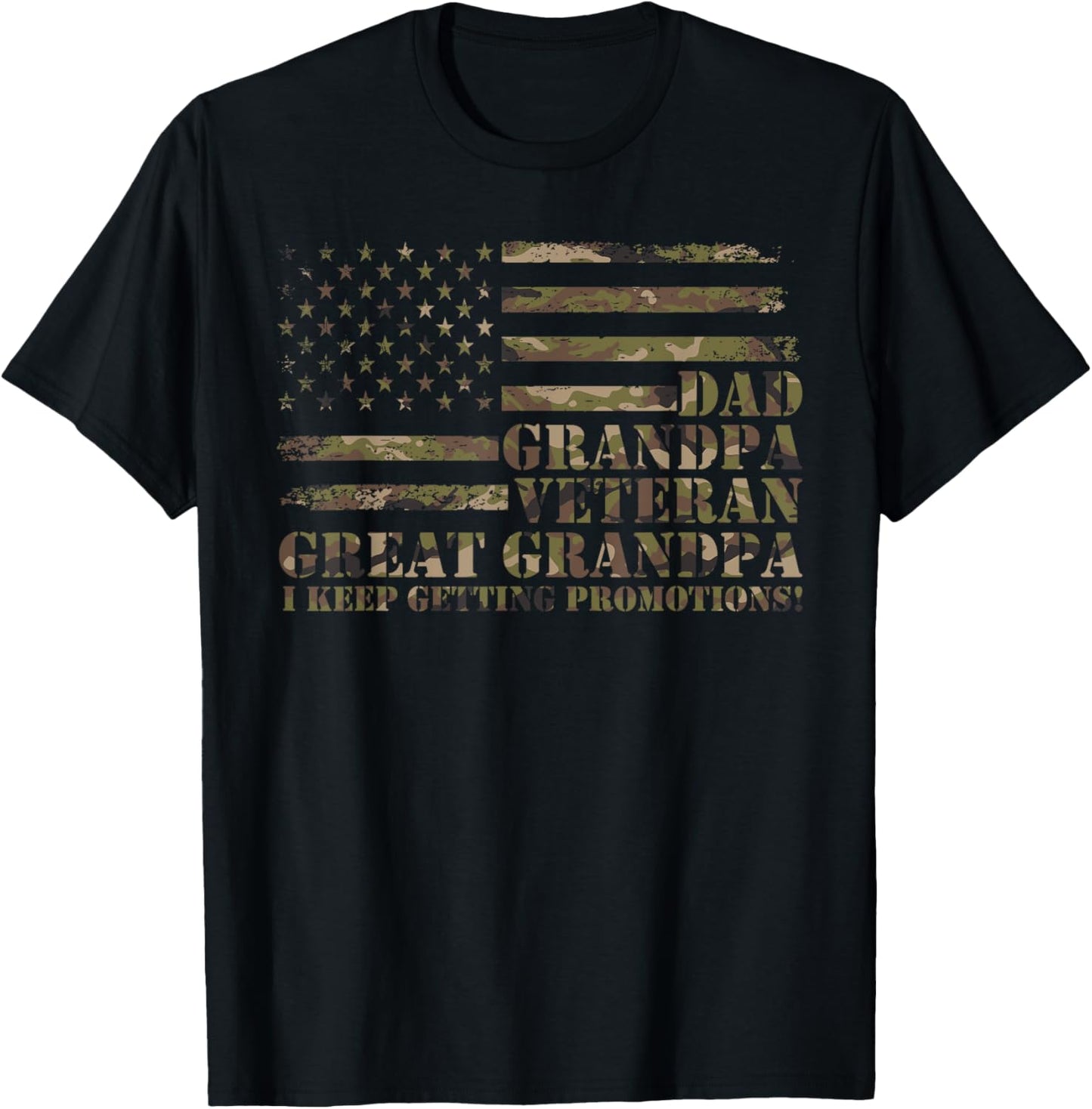 Fathers Day Veterans Day Dad Grandpa Veteran Great Grandpa T-Shirt