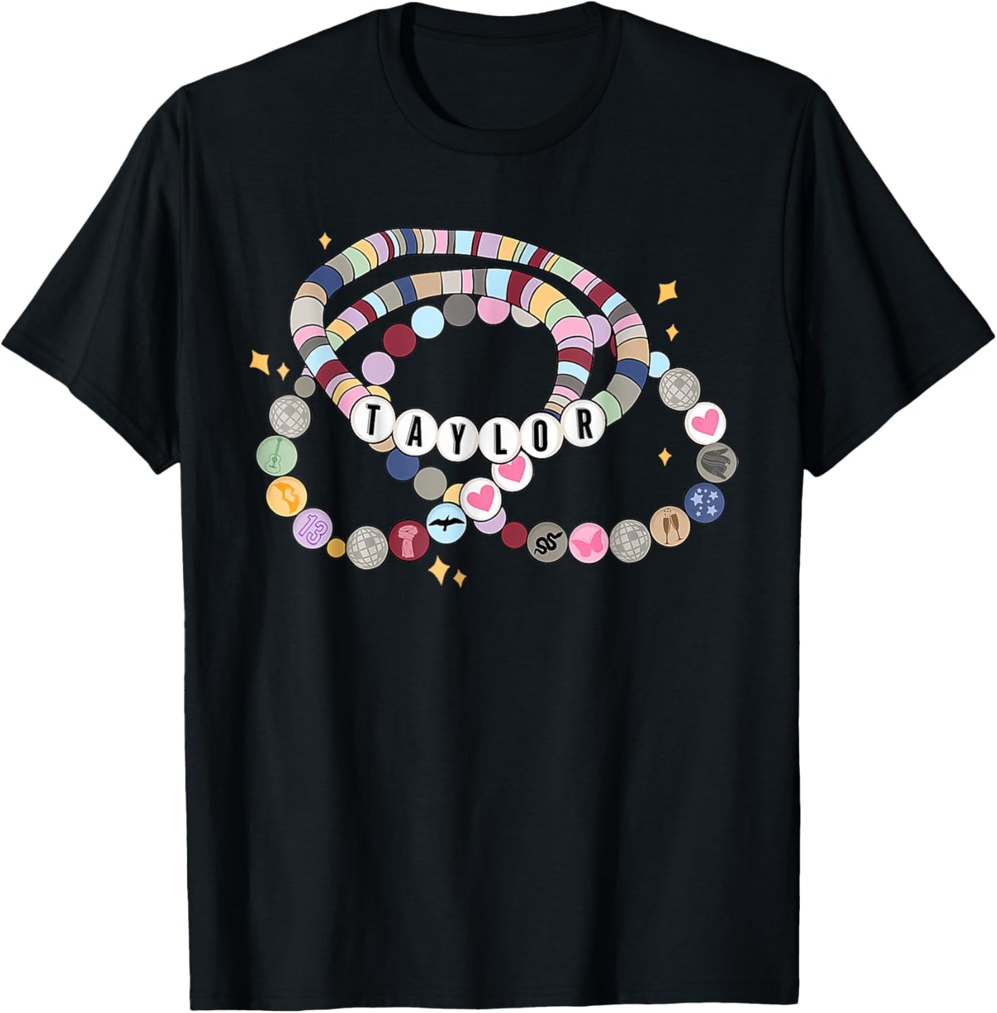 Retro TAYLOR First Name Personalized Friendship Bracelet T-Shirt
