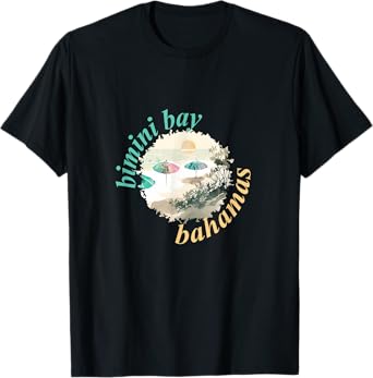 Bimini Bay Beach Umbrellas Men Women T-Shirt