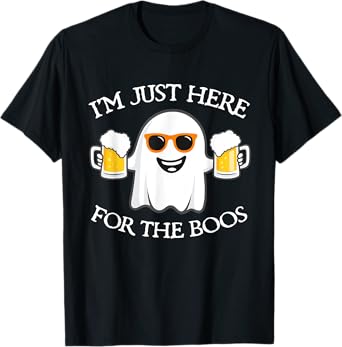 I'm Just Here for The Boos Cute Ghost Halloween Costume T-Shirt
