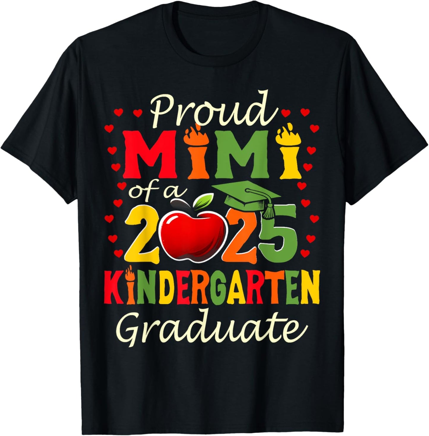 Funny Proud Mimi of a Class of 2025 kindergarten Graduate T-Shirt