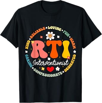 Groovy RTI Interventionist T Response Teacher Squad T-Shirt for Men Women Kids