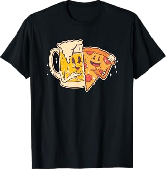 Beer and Pizza Cute Funny Best Friends Pizza T-Shirt