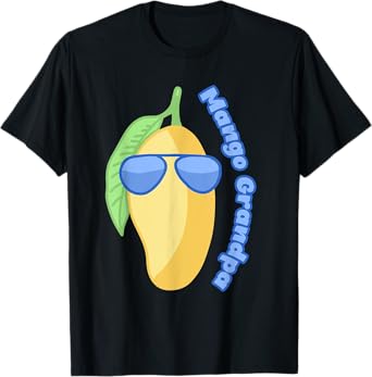 Mens Mango Grandpa Family Fruit Art In Sunglasses For Summer T-Shirt
