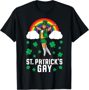 St. Patrick's Gay Leprechaun In Sexy Stockings and Shorts T-Shirt