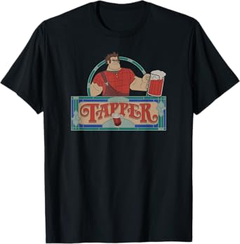 Disney Wreck-It Ralph Tapper Root Beer Bar Vintage Logo T-Shirt