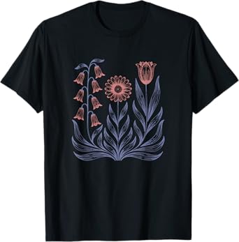Subtle Boho Flowers Anti Trump, Kamala Harris Voter T-Shirt