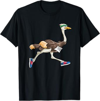 Ostrich Bird Running Marathon T Shirt Gift Women Men Kids T-Shirt