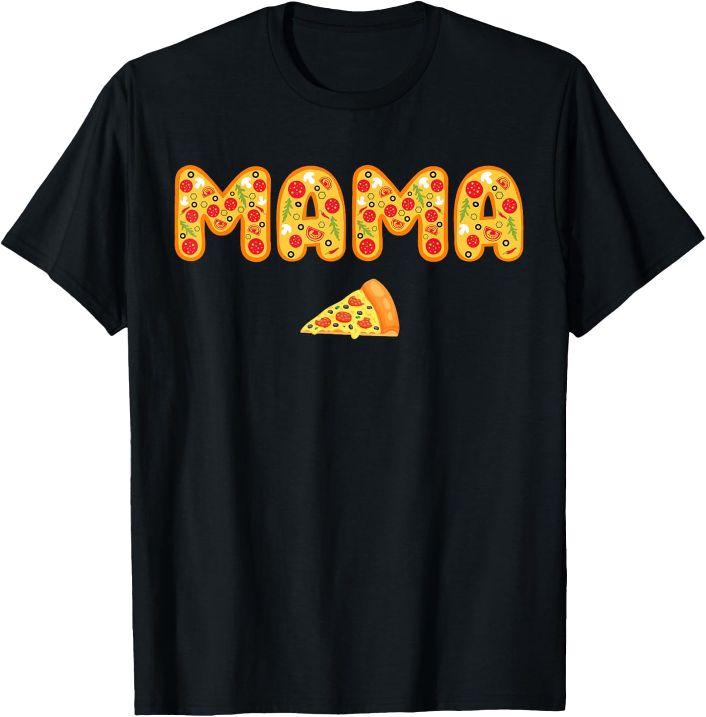 Mama Mom Matching Birthday Squad Crew Pizza Family T-Shirt
