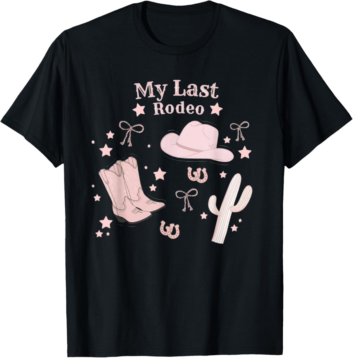 My Last Rodeo Pink Cowgirl Bachelorette Party T-Shirt
