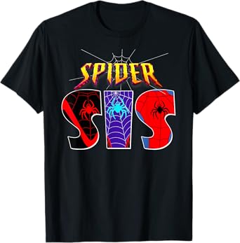 Cool Spider SIS Tee: Funny Birthday Spider Sister Kids Girls T-Shirt