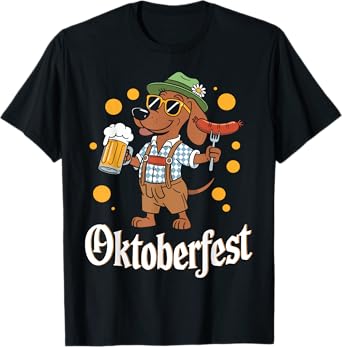 Oktoberfest Funny Dog Sausage German Beer Festival Drinking T-Shirt