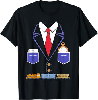 Train Conductor Costume Outfit Idea For Kids Train Driver T-Shirt