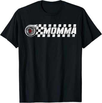 Birthday Party Matching Family Pit Crew Race Car Momma T-Shirt