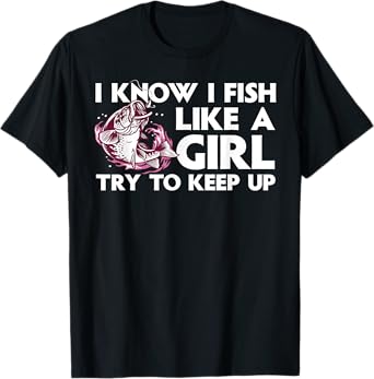 Cool Fishing For Women Girls Trout Angler Bass Fish Hunting T-Shirt