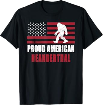 American Neanderthal vintage Flag for Proud Neanderthals T-Shirt
