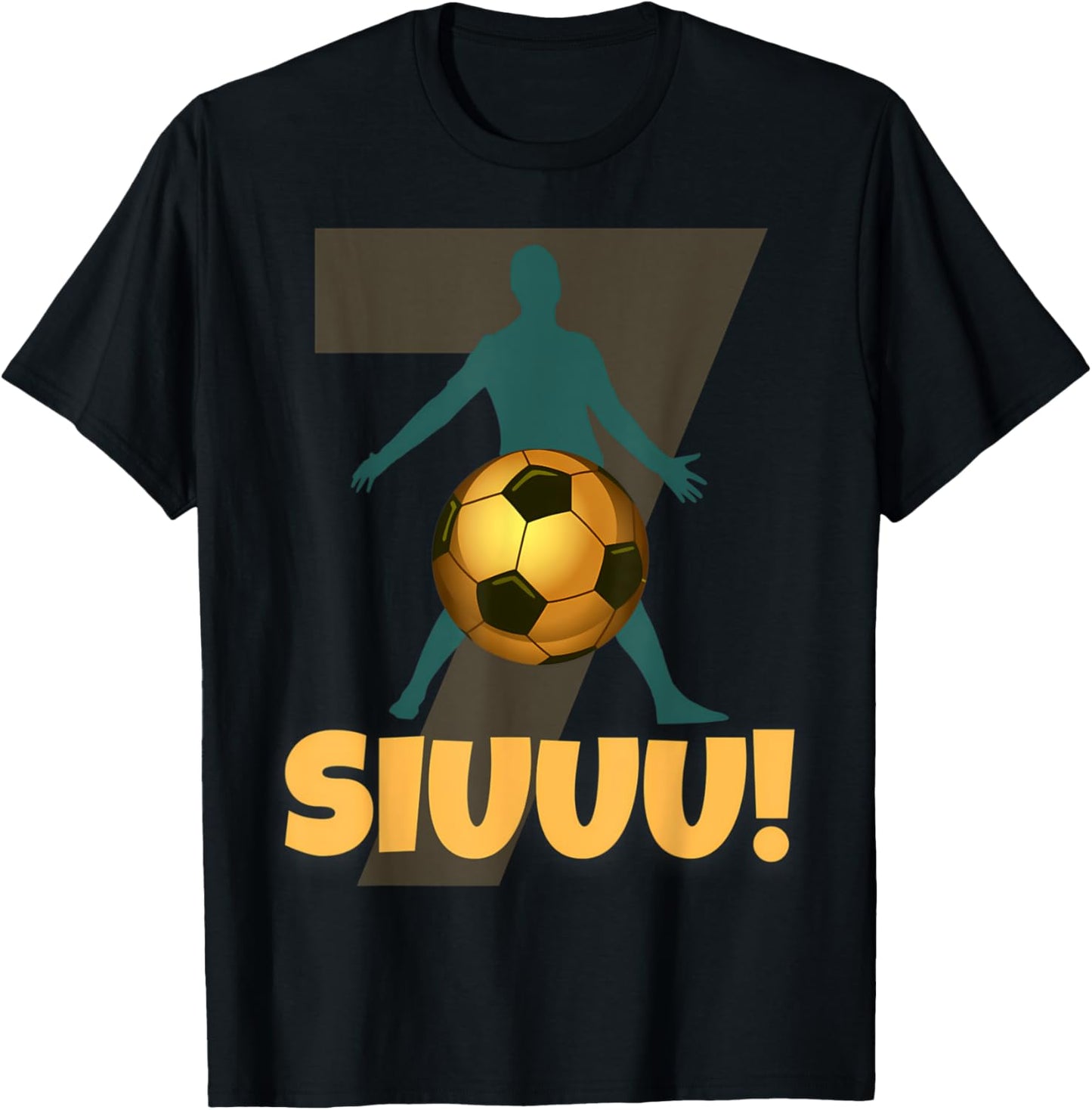 Siuuu Funny Soccer Football Boys Men Women Soccer Player T-Shirt