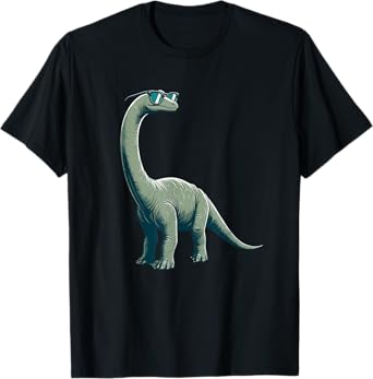 Brontosaurus Wearing Sunglasses - Funny Dinosaur Dino T-Shirt