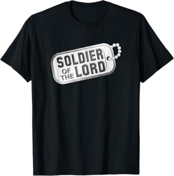 Servant of Christ Christian Faith Soldier for Jesus Dog Tag Men T-Shirt