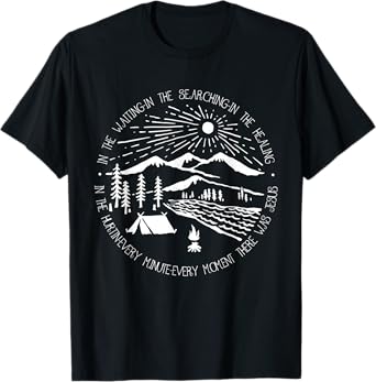 There Was Jesus Christian Outfits In The Waiting Searching T-Shirt